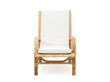 GRACE - Woven wicker armchair with armrests by Mila Maurizi - view 2